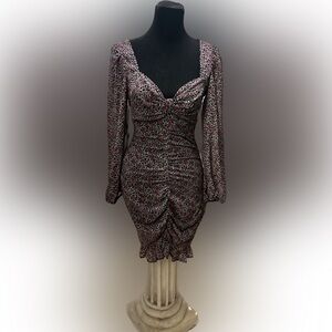 NWT Revolve Floret Studios Floral Chiffon Dress Med 32” D1